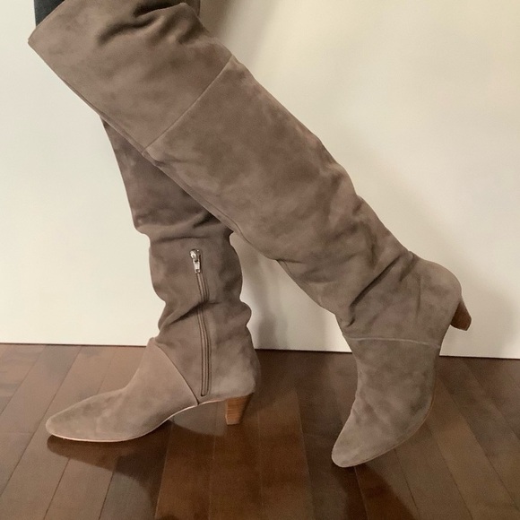 Rare find 🖤 SILENT D Tenny Tall Boots. Suede Taupe. Size 40 - Picture 5 of 13